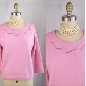 🍬Sportempos bubblegum pink 1950s 3/4 sleeve sweater🍬
